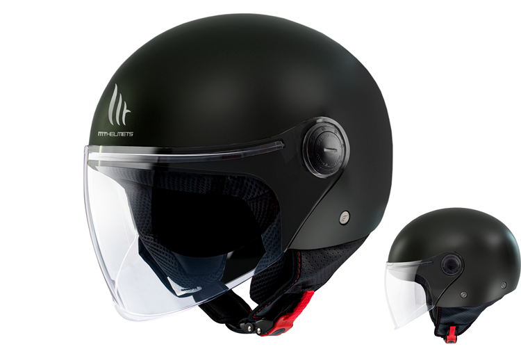 CASCO MOTO MT JET OF501B STREET S SOLID A1 NEGRO MATE S 22-06